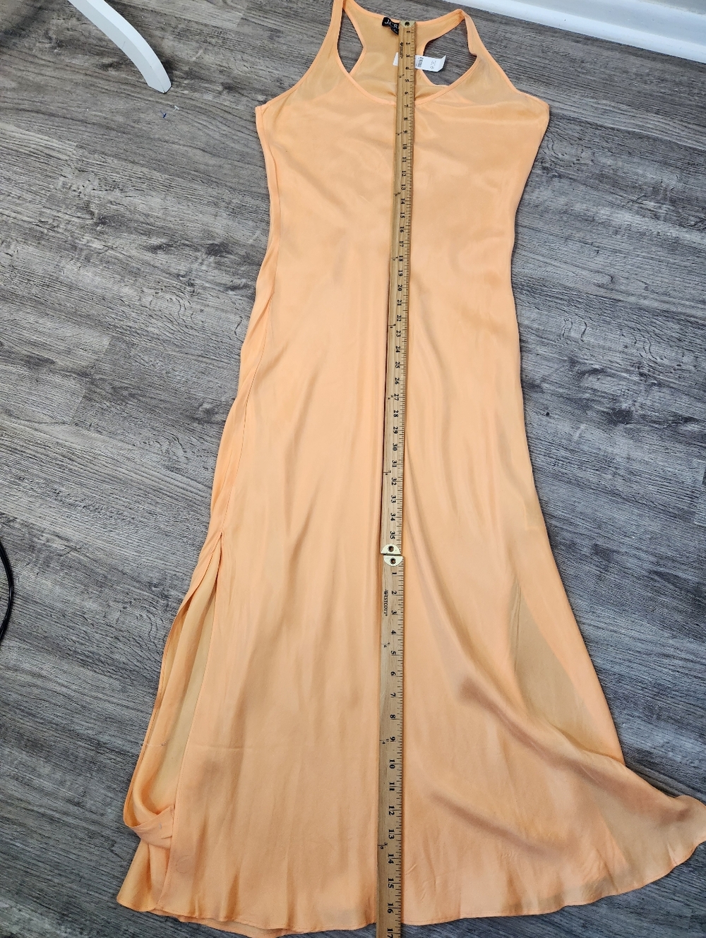 J.Crew Peach Slip Dress Sz 8 NWT Maxi 90s Minimalist Quiet Luxury Racerback - Picture 7 of 15